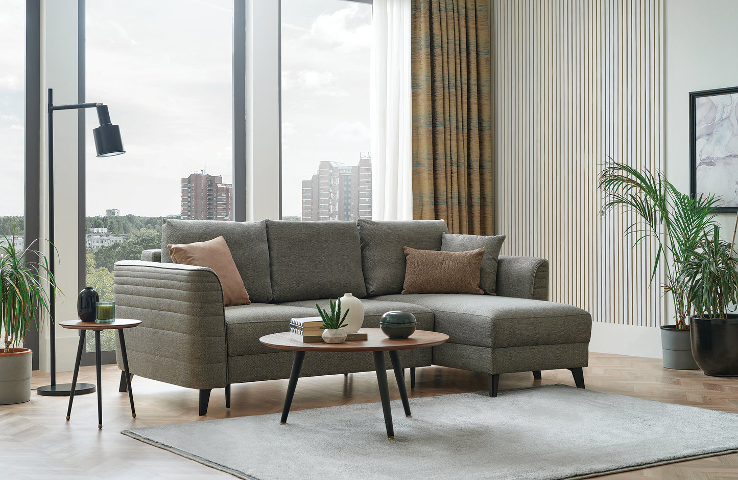 Ъглов разтегателен диван Grace 256 см