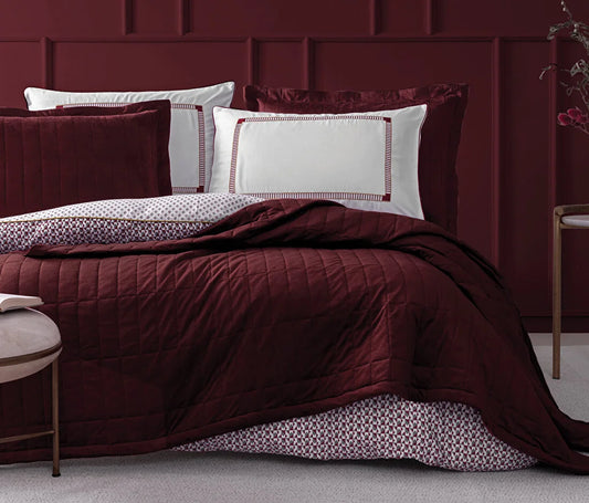 Двоен спален комплект от 7 части - Rena Bordo
