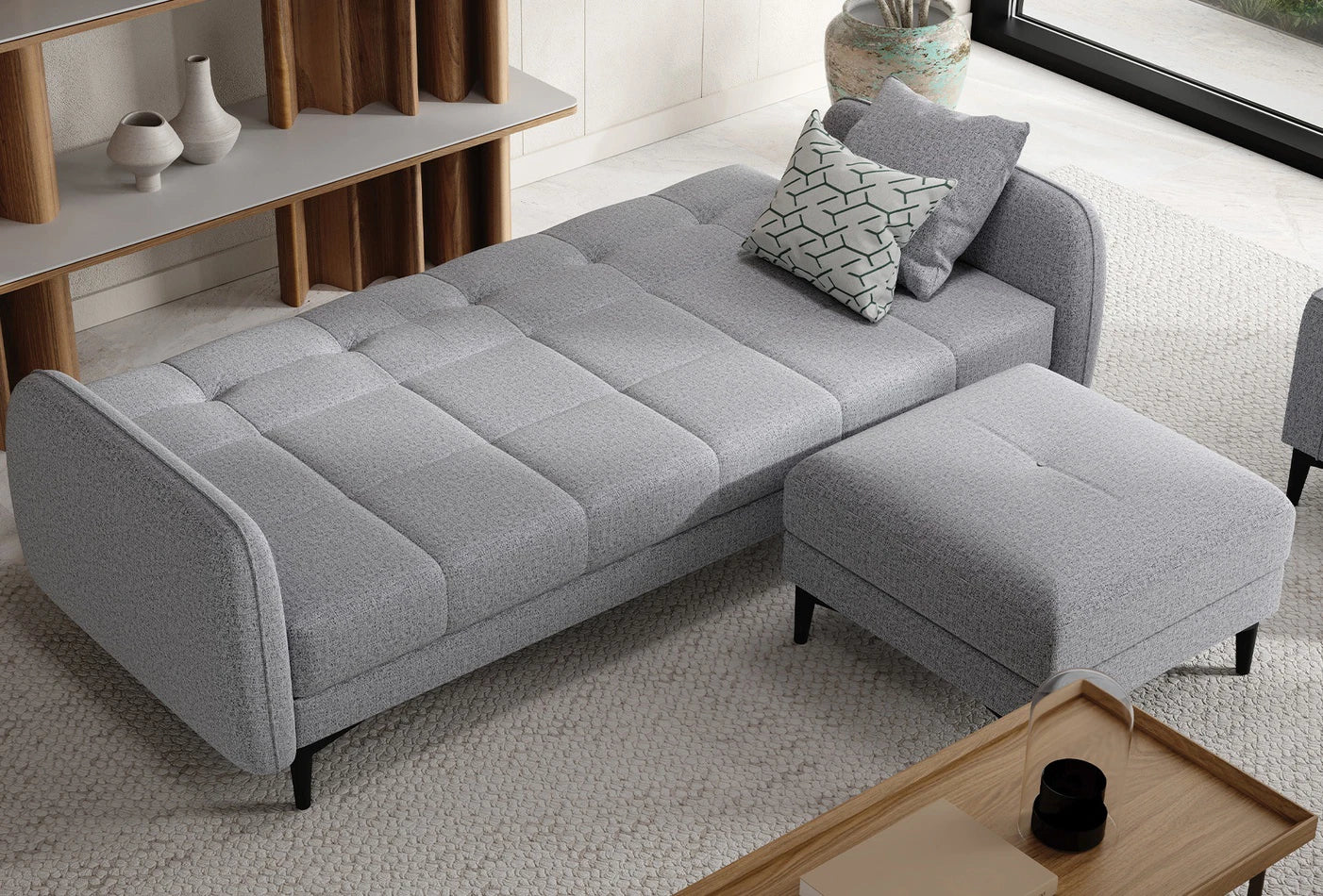 Триместен разтегателен диван Romina