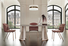 Заредете изображение във визуализатора на галерията – Трапезна маса Vienna White със стъклен плот овална
