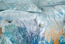Заредете изображение във визуализатора на галерията – Двоен спален комплект Aquamarine Ranforce - Turquoise
