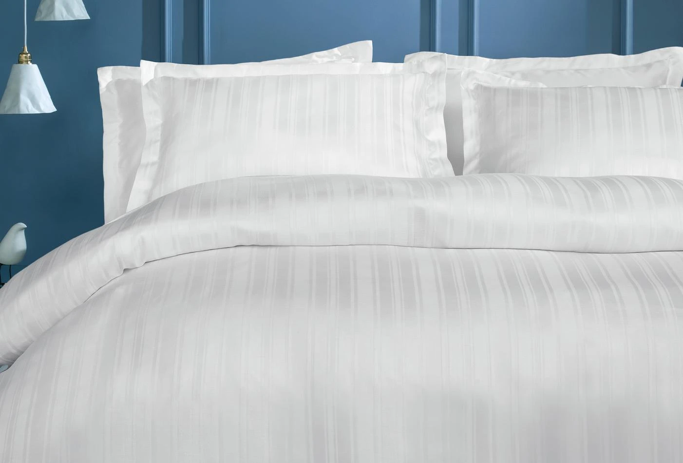 Двоен спален комплект Shelly Bamboo Sateen - White 240x220 см